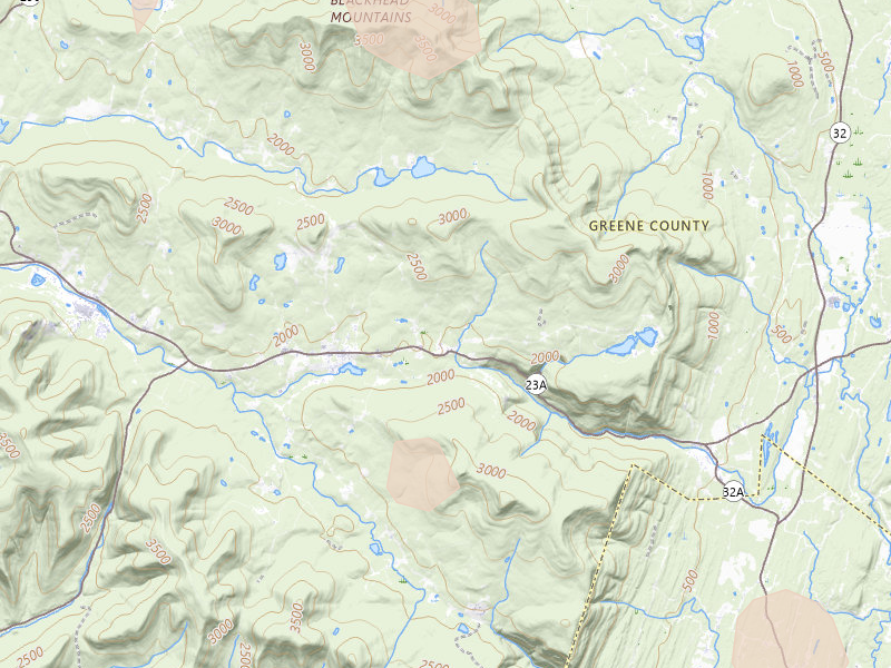 Radar-estimated hail-size map of the storm over Haines Falls, NY on Jul 4, 2026