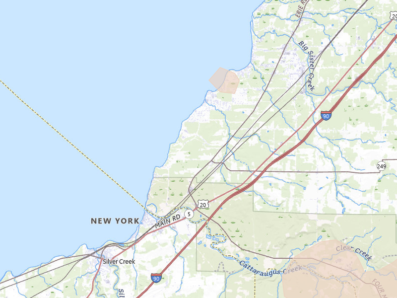 Radar-estimated hail-size map of the storm over Irving, NY on Sep 2, 2026