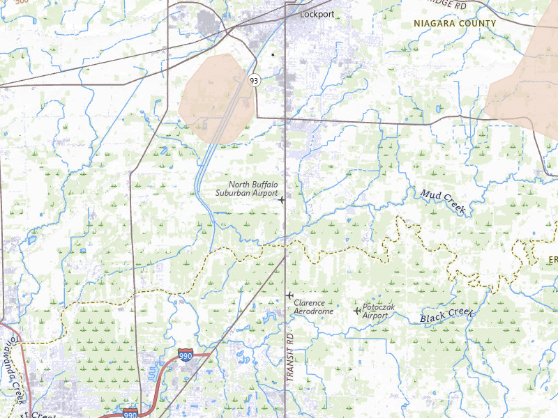Radar-estimated hail-size map of the storm over Lockport, NY on Sep 1, 2026