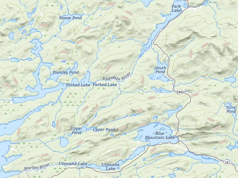 NEXRAD radar-signature map of the hail over Long Lake, NY