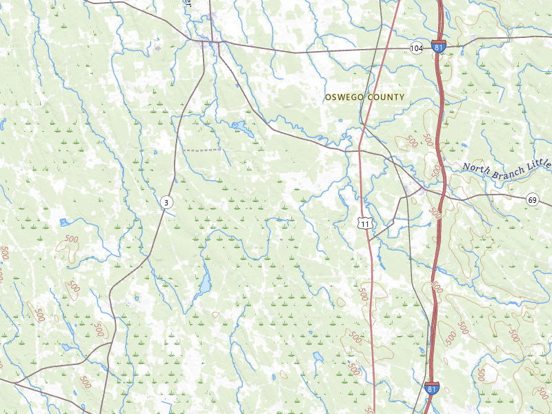 Radar-estimated hail-size map of the storm over Mexico, NY on Jul 1, 2026