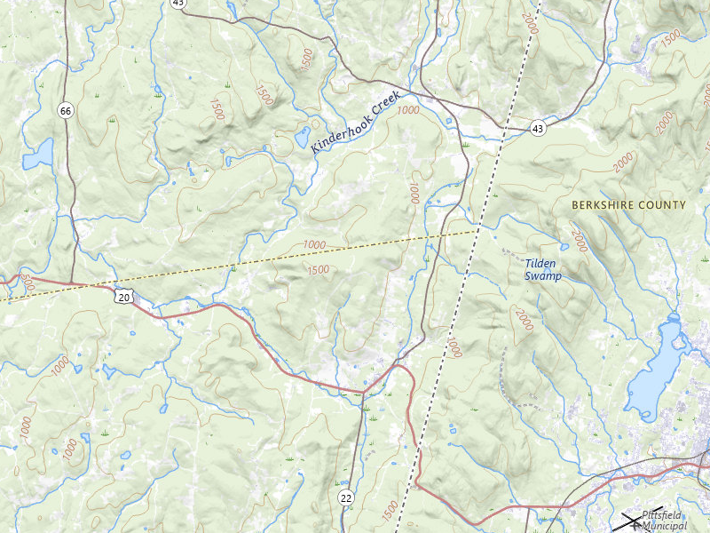 Radar-estimated hail-size map of the storm over New Lebanon, NY on Jul 1, 2026