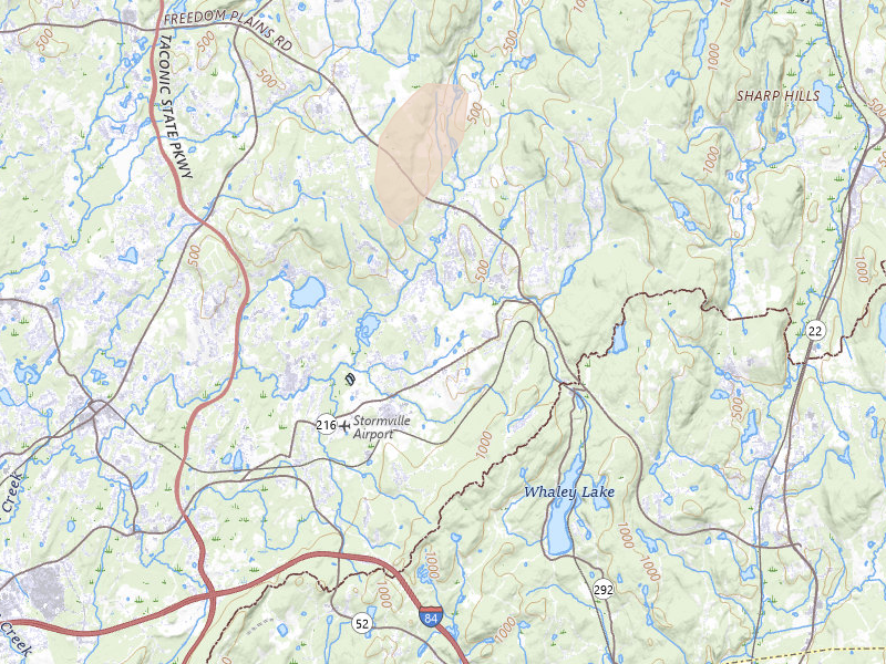 Radar-estimated hail-size map of the storm over Poughquag, NY