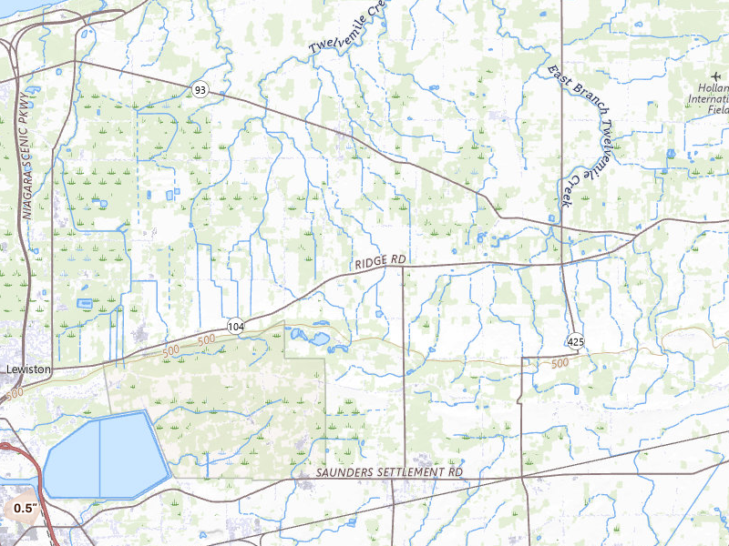 Radar-estimated hail-size map of the storm over Ransomville, NY on Jul 27, 2026