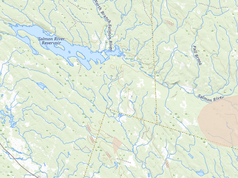 Radar-estimated hail-size map of the storm over Redfield, NY on Jul 1, 2026