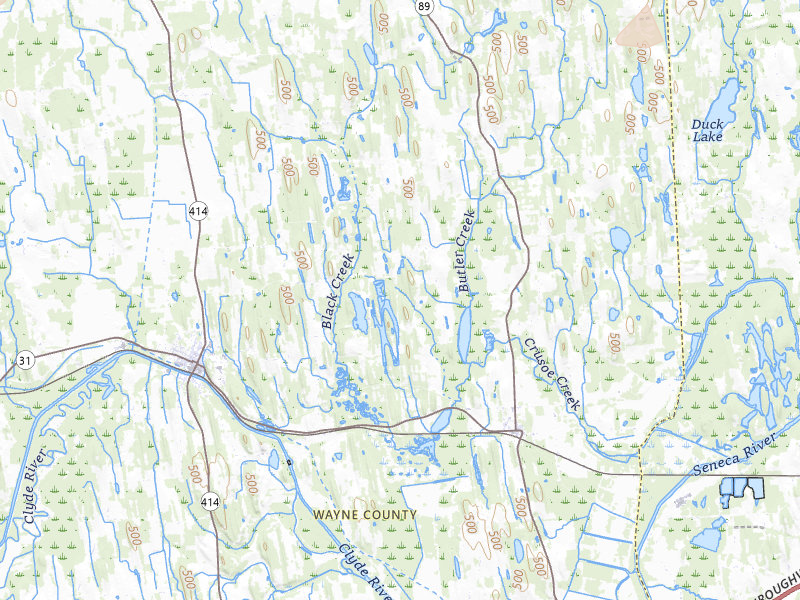 Radar-estimated hail-size map of the storm over Savannah, NY on May 13, 2026