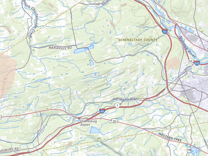 Radar-estimated hail-size map of the storm over Schenectady, NY on Jul 1, 2026