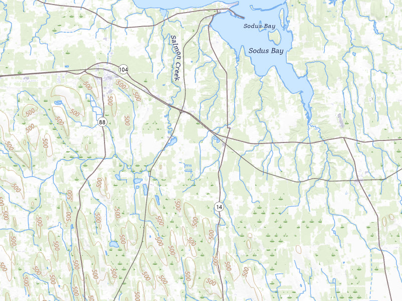 NEXRAD radar-signature map of the hail storm over Sodus, NY on Jul 27, 2026
