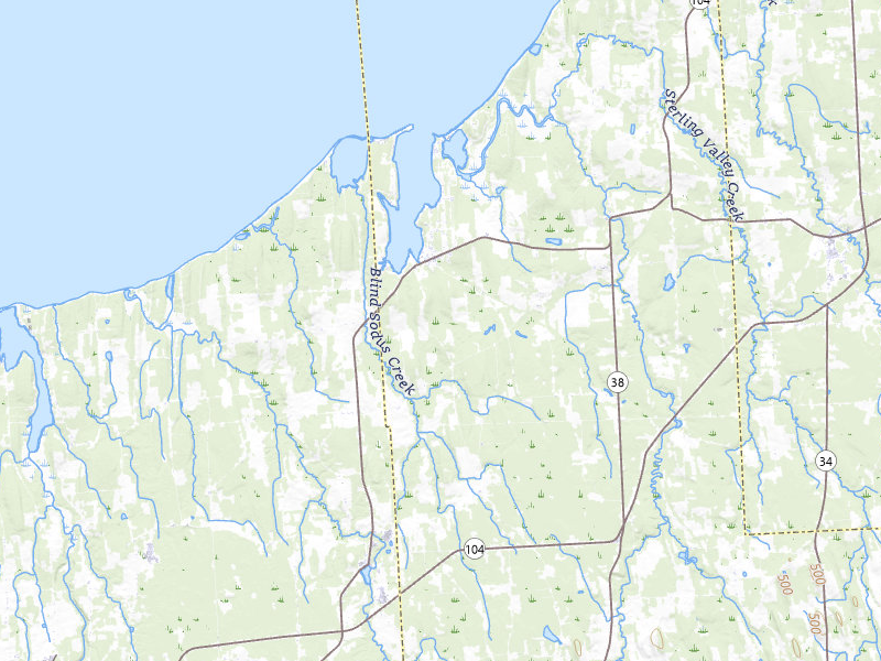 Radar-estimated hail-size map of the storm over Sterling, NY on May 13, 2026