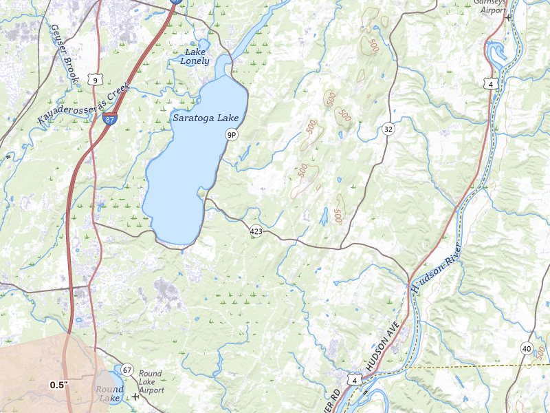 Radar-estimated hail-size map of the storm over Stillwater, NY on Jul 1, 2026