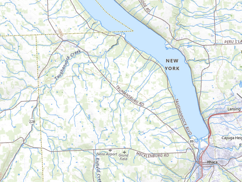Radar-estimated hail-size map of the storm over Trumansburg, NY on Jul 3, 2026