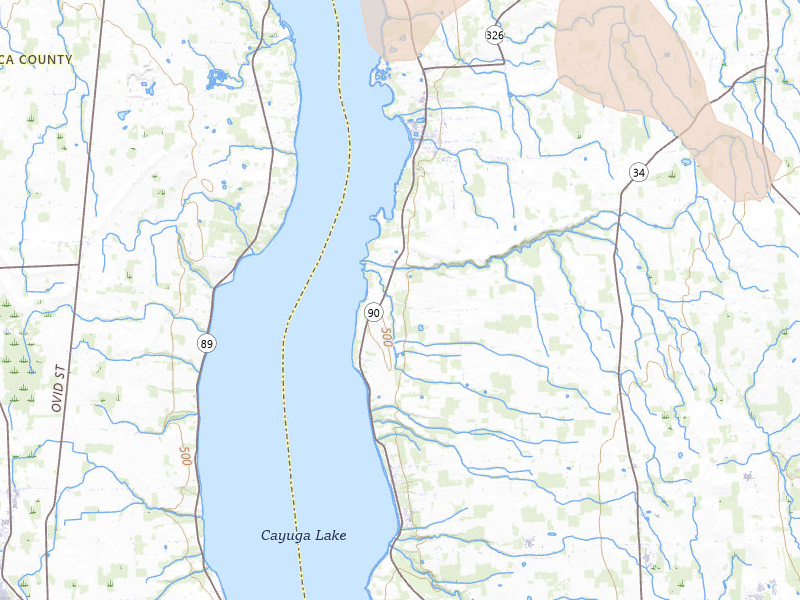 Radar-estimated hail-size map of the storm over Union Springs, NY on Jul 3, 2026