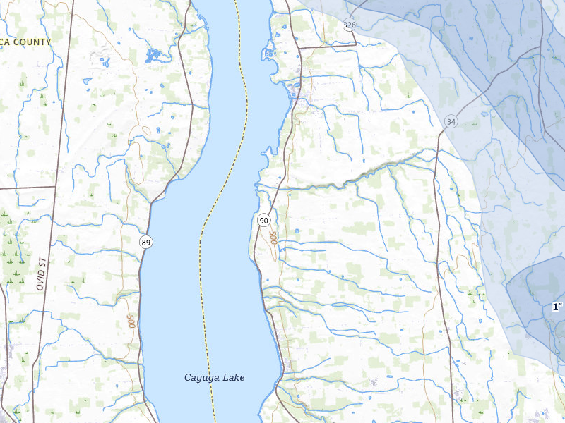NEXRAD radar-signature map of the hail over Union Springs, NY