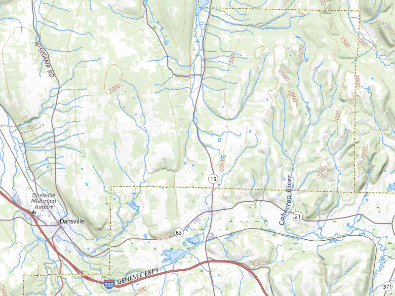 NEXRAD radar-signature map of the hail over Wayland, NY