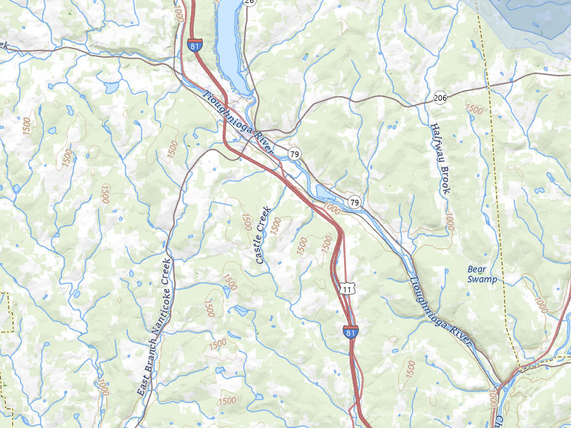 NEXRAD radar-signature map of the hail storm over Whitney Point, NY on Jul 3, 2026