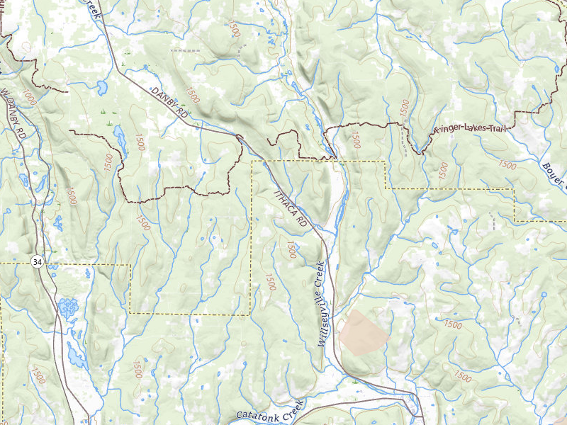 Radar-estimated hail-size map of the storm over Willseyville, NY on Jul 3, 2026