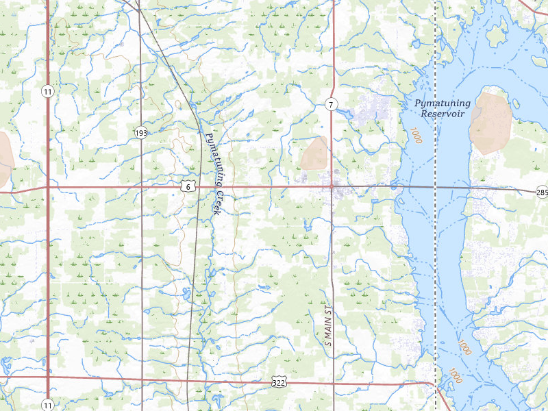 Radar-estimated hail-size map of the storm over Andover, OH on Jun 14, 2026
