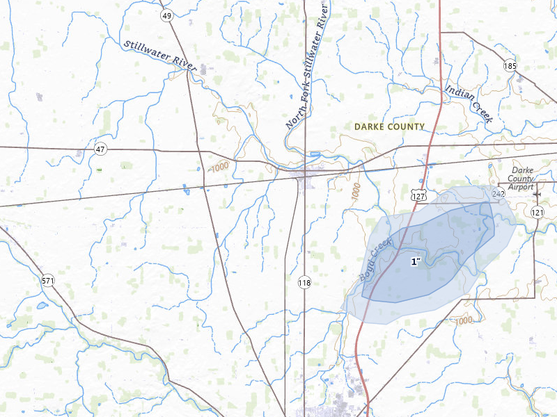 NEXRAD radar-signature map of the hail storm over Ansonia, OH on May 18, 2026