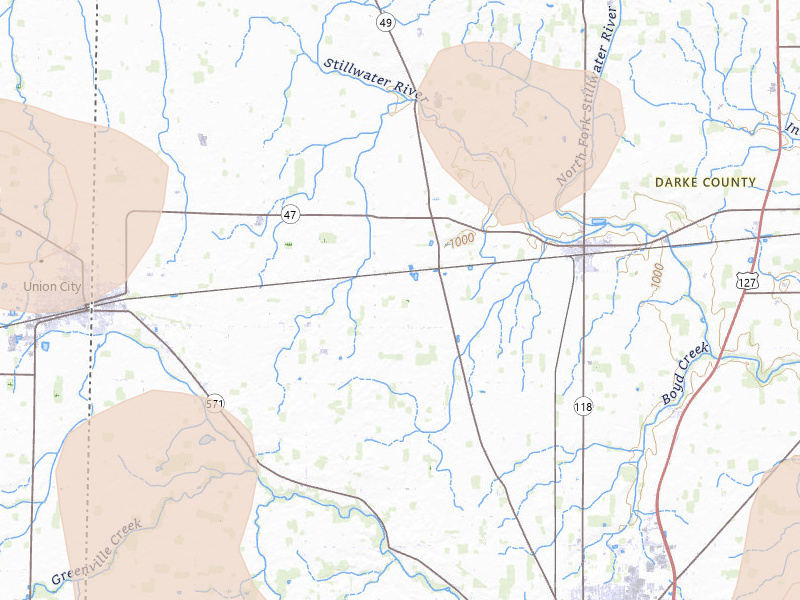 Radar-estimated hail-size map of the storm over Ansonia, OH
