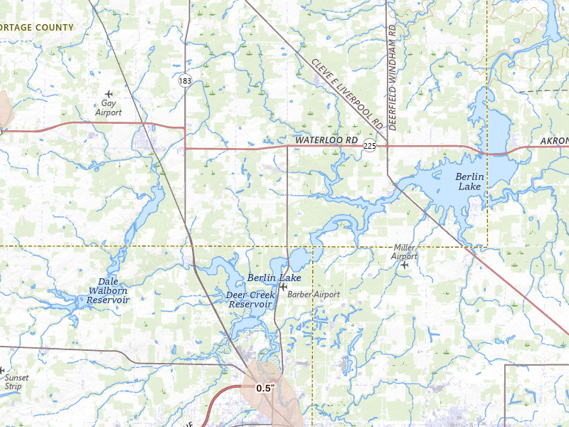 Radar-estimated hail-size map of the storm over Atwater, OH on Jul 3, 2026