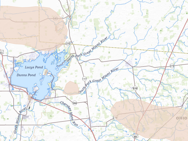 Radar-estimated hail-size map of the storm over Belle Center, OH on Aug 11, 2026