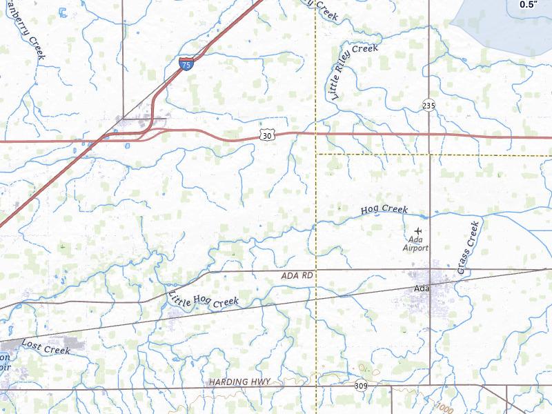 NEXRAD radar-signature map of the hail storm over Bluffton, OH on Jul 3, 2026