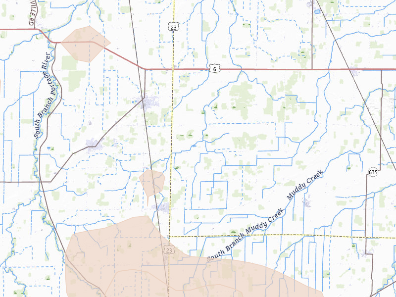 Radar-estimated hail-size map of the storm over Bradner, OH on Aug 10, 2026