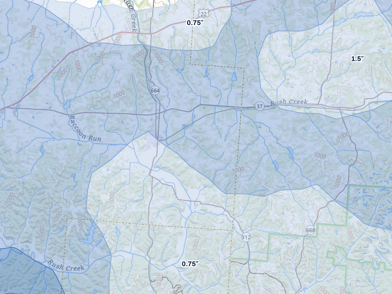 NEXRAD radar-signature map of the hail storm over Bremen, OH on Aug 10, 2026