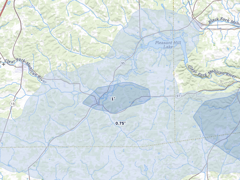 NEXRAD radar-signature map of the hail storm over Butler, OH on Mar 22, 2026