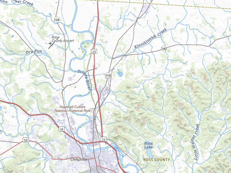 Radar-estimated hail-size map of the storm over Chillicothe, OH on Jun 7, 2026