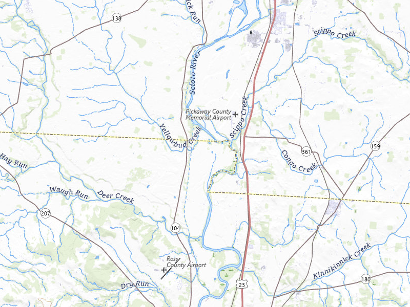 NEXRAD radar-signature map of the hail storm over Chillicothe, OH on Jul 27, 2026