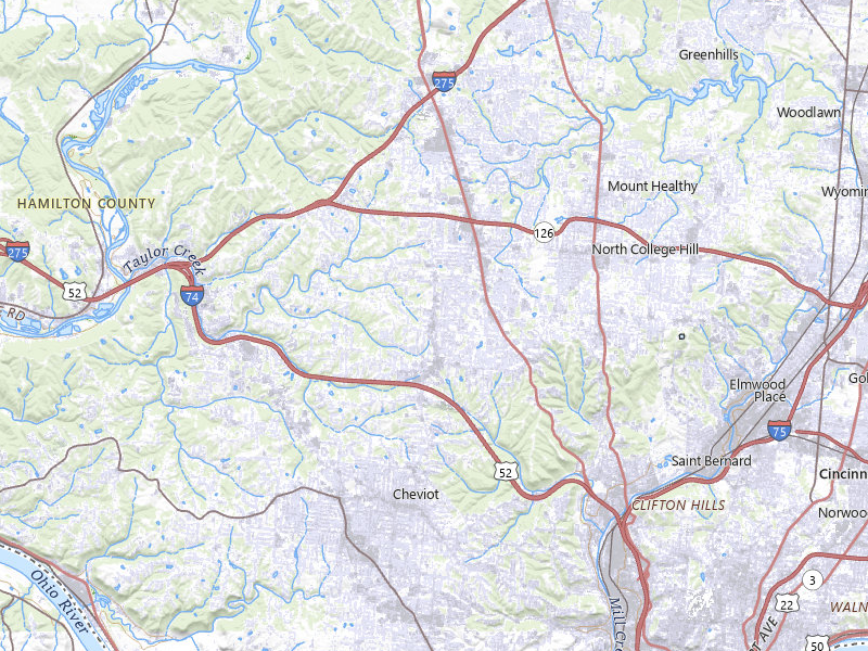 NEXRAD radar-signature map of the hail storm over Cincinnati, OH on Sep 4, 2026