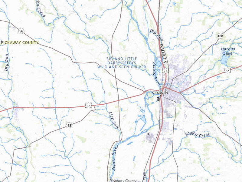 Radar-estimated hail-size map of the storm over Circleville, OH on Jul 17, 2026