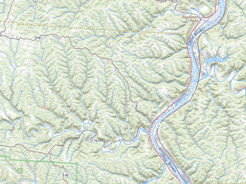 Radar-estimated hail-size map of the storm over Clarington, OH on Jul 4, 2026