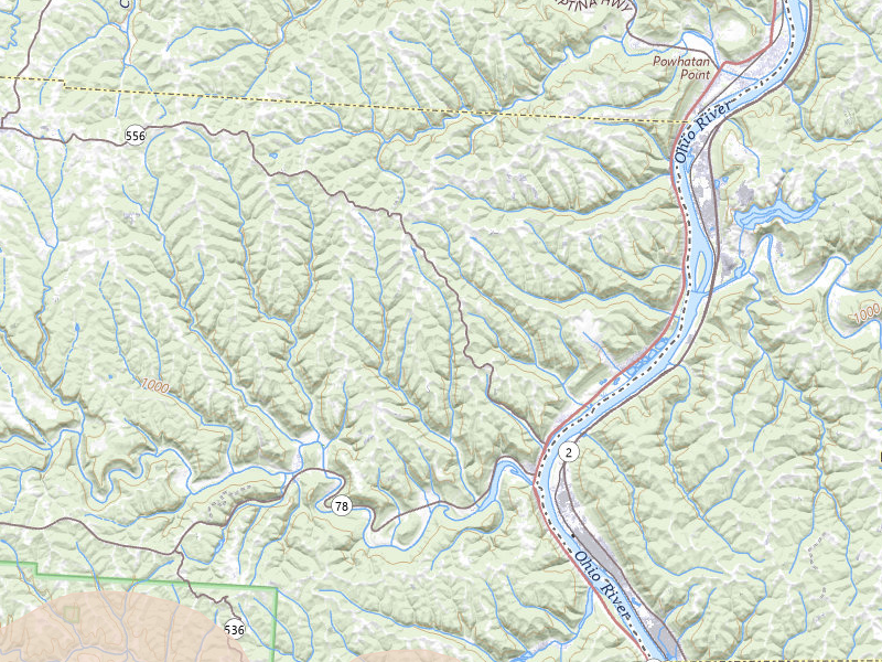 Radar-estimated hail-size map of the storm over Clarington, OH on Jul 21, 2026