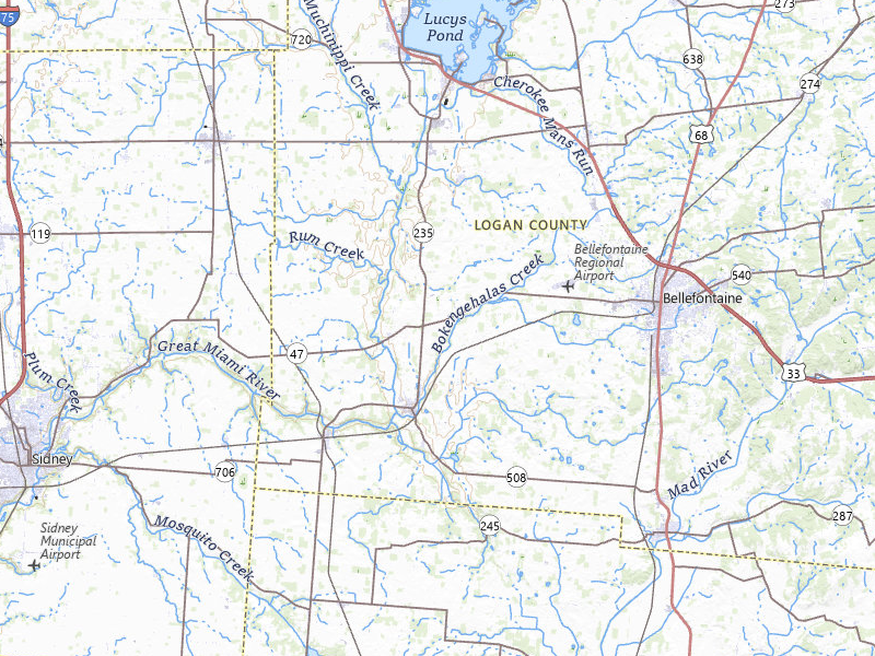 Radar-estimated hail-size map of the storm over De Graff, OH on Apr 3, 2026