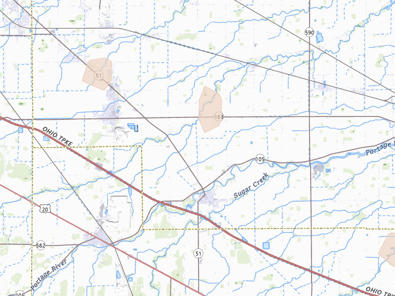 Radar-estimated hail-size map of the storm over Elmore, OH on Aug 9, 2026