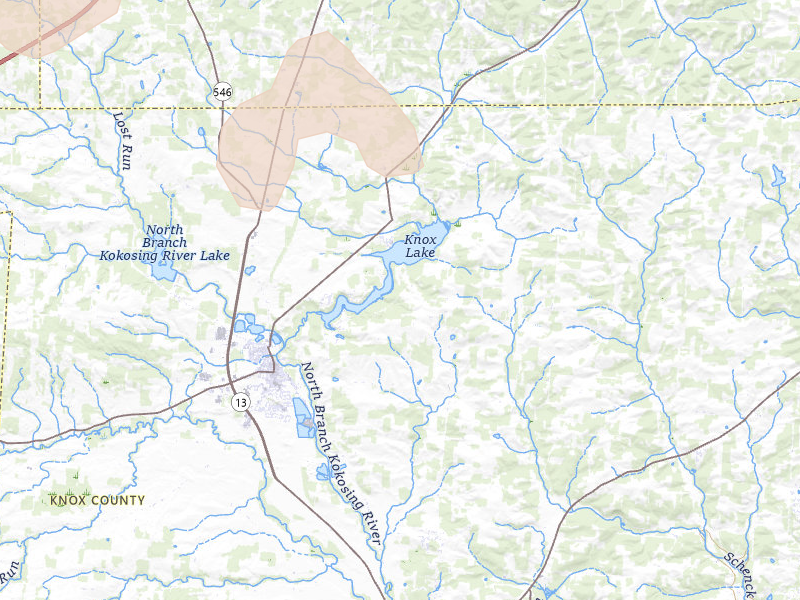 Radar-estimated hail-size map of the storm over Fredericktown, OH on Aug 10, 2026