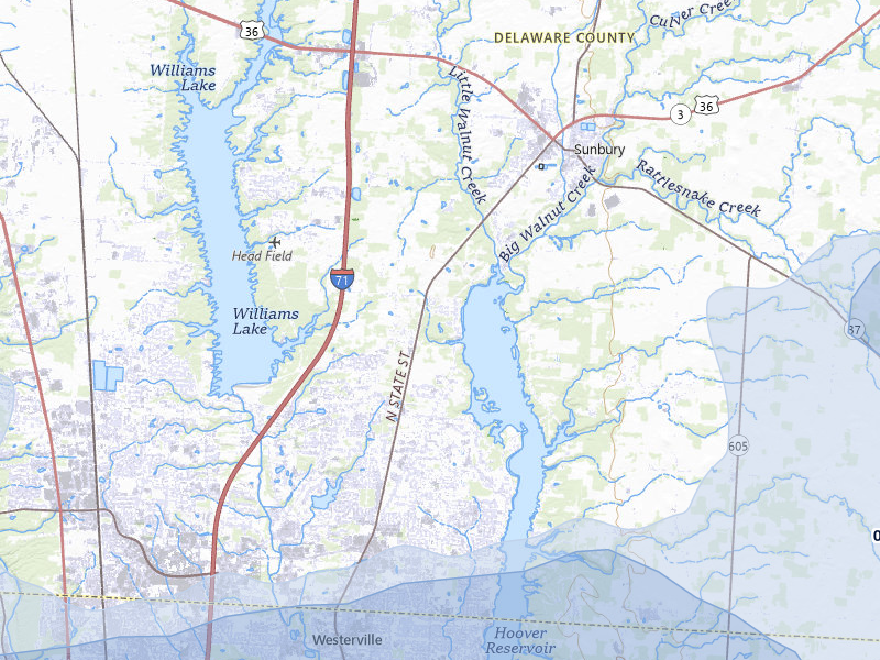 NEXRAD radar-signature map of the hail storm over Galena, OH on Mar 22, 2026