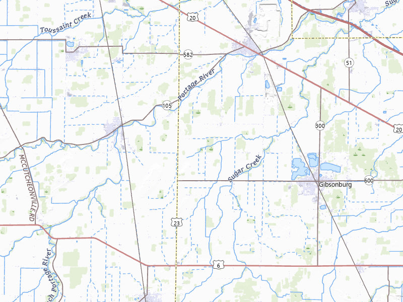 Radar-estimated hail-size map of the storm over Gibsonburg, OH on Jul 20, 2026