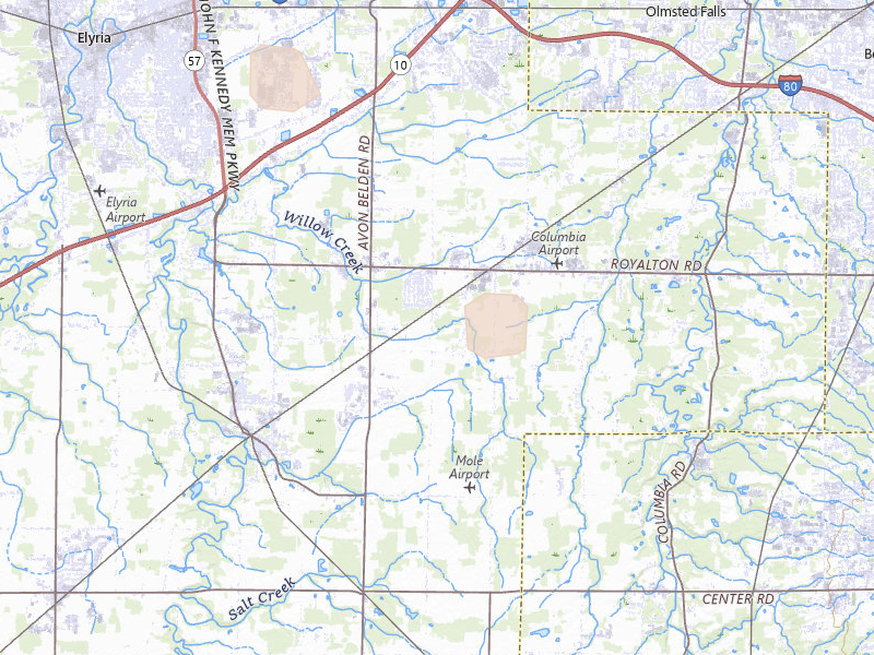 Radar-estimated hail-size map of the storm over Grafton, OH