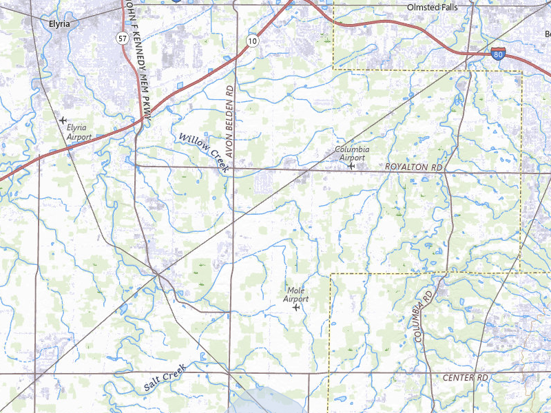 NEXRAD radar-signature map of the hail over Grafton, OH
