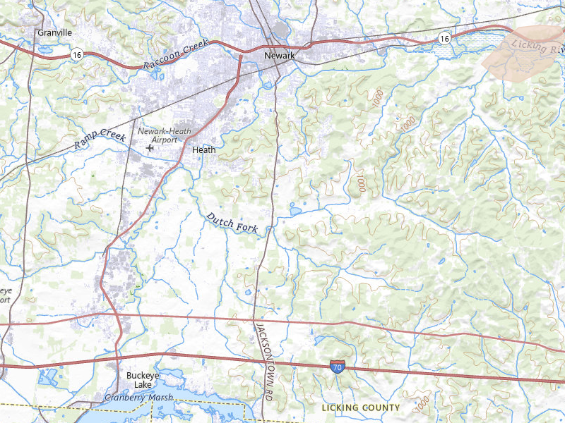 Radar-estimated hail-size map of the storm over Heath, OH on Mar 7, 2026