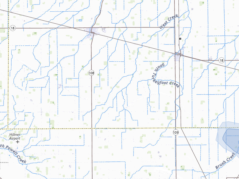 NEXRAD radar-signature map of the hail over Holgate, OH