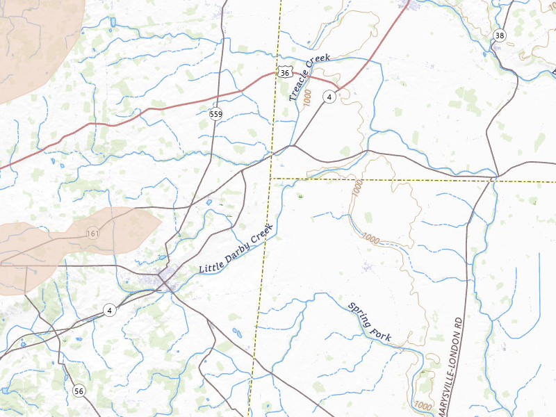 Radar-estimated hail-size map of the storm over Irwin, OH on May 16, 2026