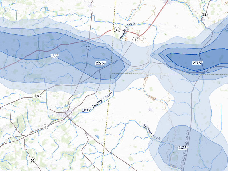 NEXRAD radar-signature map of the hail storm over Irwin, OH on Jun 6, 2026