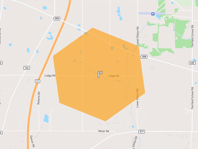 Hail map of Leetonia, OH on Jul 4, 2026, hail up to 1"