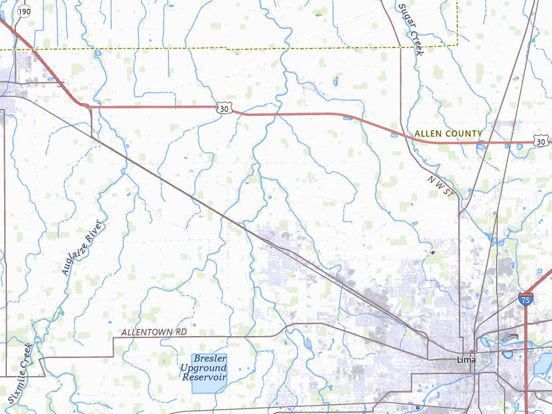 Radar-estimated hail-size map of the storm over Lima, OH on Mar 22, 2026