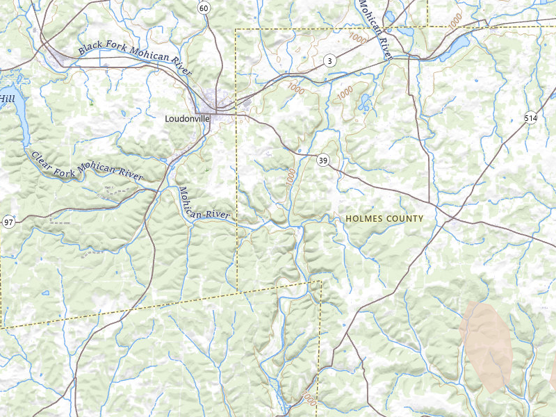 Radar-estimated hail-size map of the storm over Loudonville, OH on Apr 3, 2026