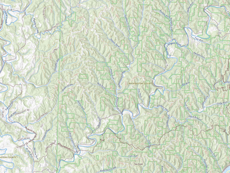 NEXRAD radar-signature map of the hail storm over Marietta, OH on Aug 7, 2026